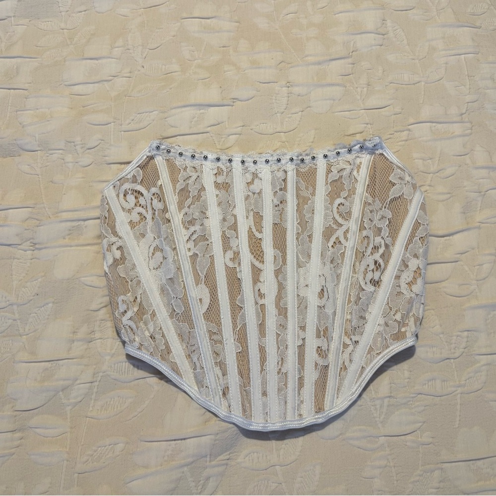 Ivory Lace Corset Waist Cincher